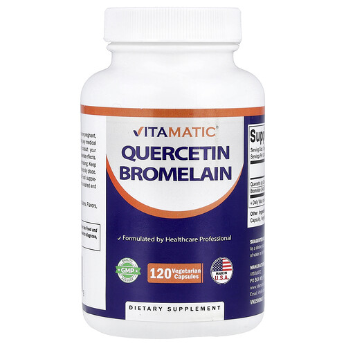 Vitamatic, Kvercetino bromelainas, 120 vegetariškų kapsulių