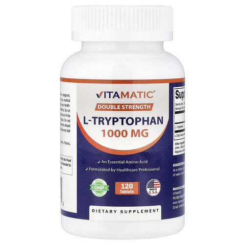 Vitamatic, L-tryptophane, 1000 mg, 120 comprimés