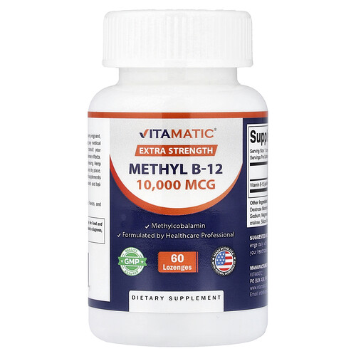 Vitamatic, Metil B12, 10.000 mcg, 60 pastillas