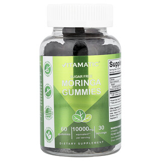 Vitamatic, Sugar-Free Moringa Gummies, 60 Gummies (5,000 mg per Gummy)