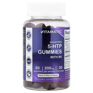 Vitamatic, Jeleuri 5-HTP cu B6, Fructe de pădure naturale, 60 de jeleuri