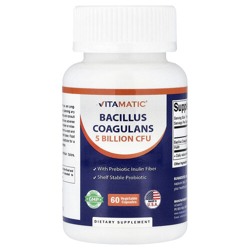 Vitamatic, Bacillus coagulans, 60 cápsulas vegetales