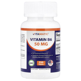 Vitamatic, Vitamin B6, 50 mg, 250 Tablets