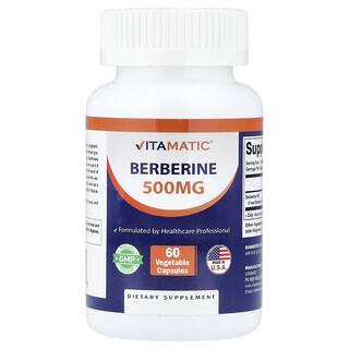Vitamatic, Βερβερίνη, 500 mg, 60 φυτικές κάψουλες
