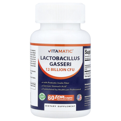 iHerb UK - Vitamatic , Lactobacillus Gasseri, 60 Drcaps® Hypromellose Capsules