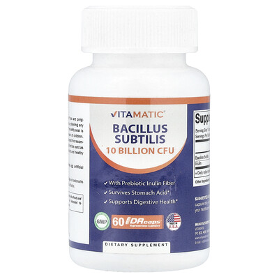 Vitamatic  Bacillus Subtilis  60 DRcaps® Hypromellose Capsules