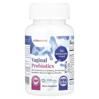 Vitamatic, Probióticos Vaginais, 60 Cápsulas de Hipromelose Drcaps®
