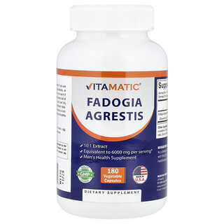 Vitamatic, Fadogia Agrestis, 180 φυτικές κάψουλες (600 mg ανά κάψουλα)