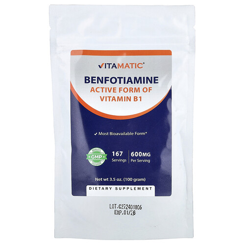 Vitamatic Benfotiamine, 3.5 oz (100 g)