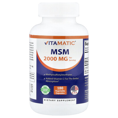 Product Image for Vitamatic, MSM, 180 Vegetable Capsules