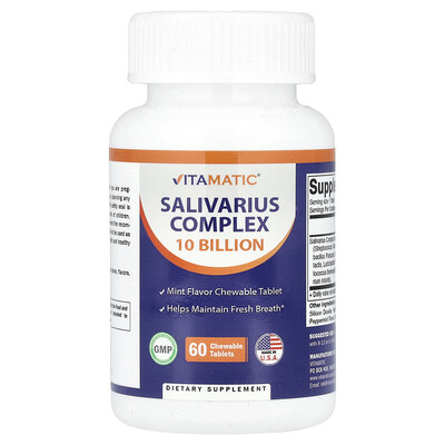 Vitamatic  Salivarius Complex  10 Billion  60 Chewable Tablets