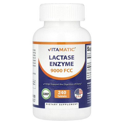 Product Image for Vitamatic, Lactase Enzyme, 9,000 FCC, 240 Tablets