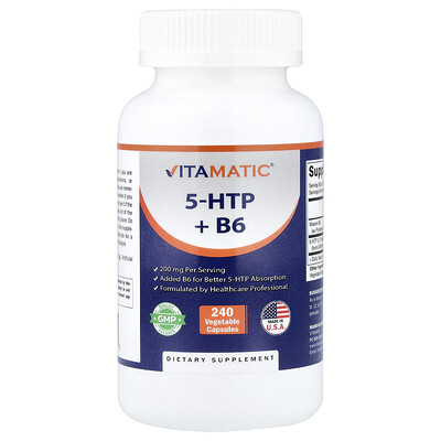 Product Image for Vitamatic, 5-HTP + B6, 240 Vegetable Capsules