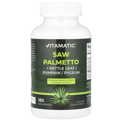 Vitamatic  Saw Palmetto + Nettle Leaf/Pumpkin/Pygeum  180 Veg Capsules