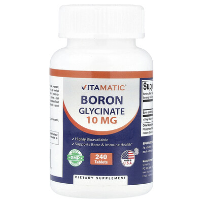 Vitamatic  Boron Glycinate  10 mg  240 Tablets