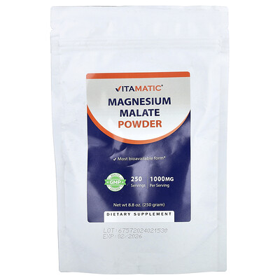 Product Image for Vitamatic, Magnesium Malate Powder, 8.8 oz (250 g)