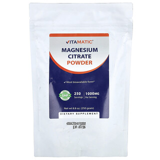 Vitamatic, Citrato de magnesio en polvo, 250 g (8,8 oz)