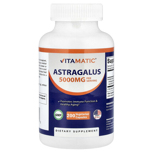 Vitamatic Astragalus, 5,000 mg, 200 Vegetarian Capsules