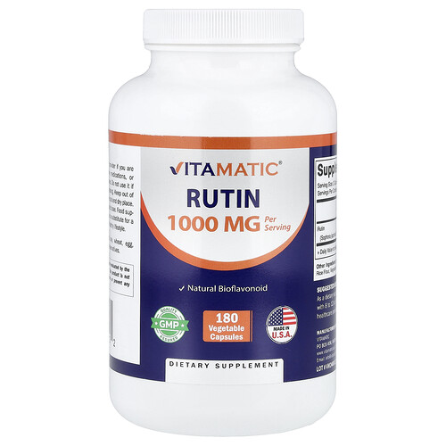 Vitamatic Rutin, 180 Vegetable Capsules (500 mg per Capsule)