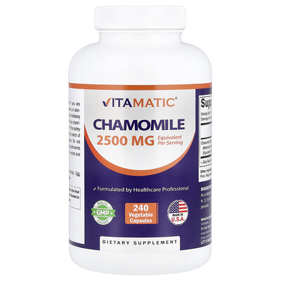 Vitamatic, Manzanilla, 2500 mg, 240 cápsulas vegetales