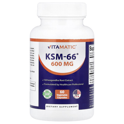 Vitamatic, KSM-66®, 60 cápsulas vegetales