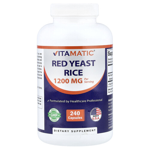 Vitamatic, Red Yeast Rice, Rotschimmelreis, 240 pflanzliche Kapseln (600 mg pro Kapsel)