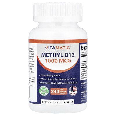 Vitamatic Methyl B12 Natural Berry 240 Fast Dissolve Tablets
