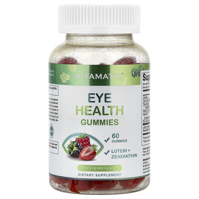 Vitamatic, Gomitas para la salud de los ojos, Bayas mixtas, 60 gomitas