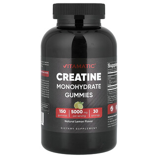 Vitamatic, Gomitas con monohidrato de creatina, Limón, 150 gomitas (1000 mg por gomita)