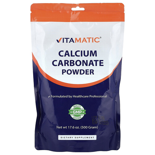 Vitamatic Calcium Carbonate Powder, 17.6 oz (500 g)