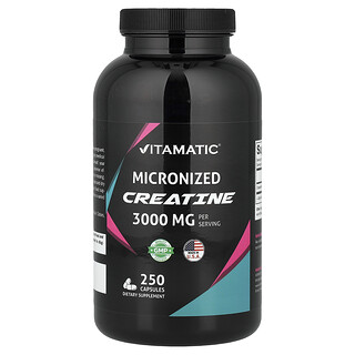 Vitamatic, Capsules de créatine micronisée, 250 capsules (750 g pièce)