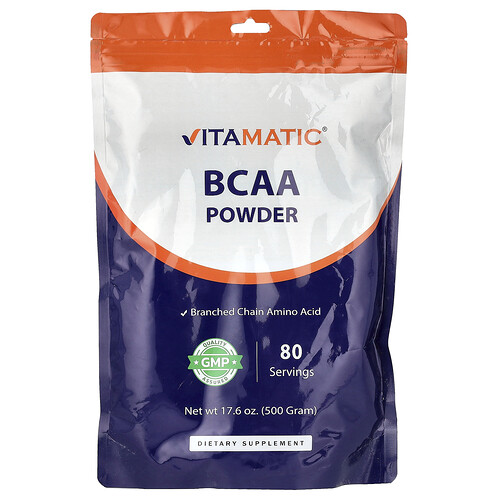 Vitamatic, BCAA Powder, BCAA-Pulver, 500 g (17,6 oz.)