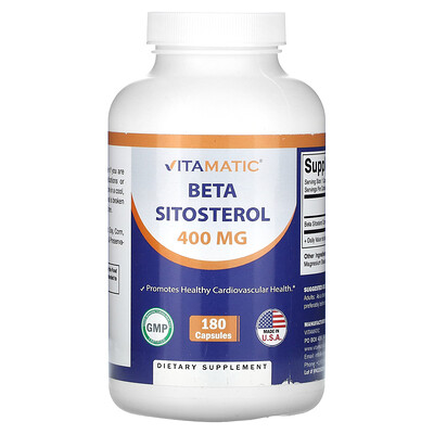 Vitamatic  Beta Sitosterol  400 mg  180 Capsules