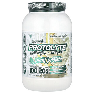 VMI Sports, ProtoLyte, plantaardig eiwitpoeder, vanillecakebeslag, 725 g