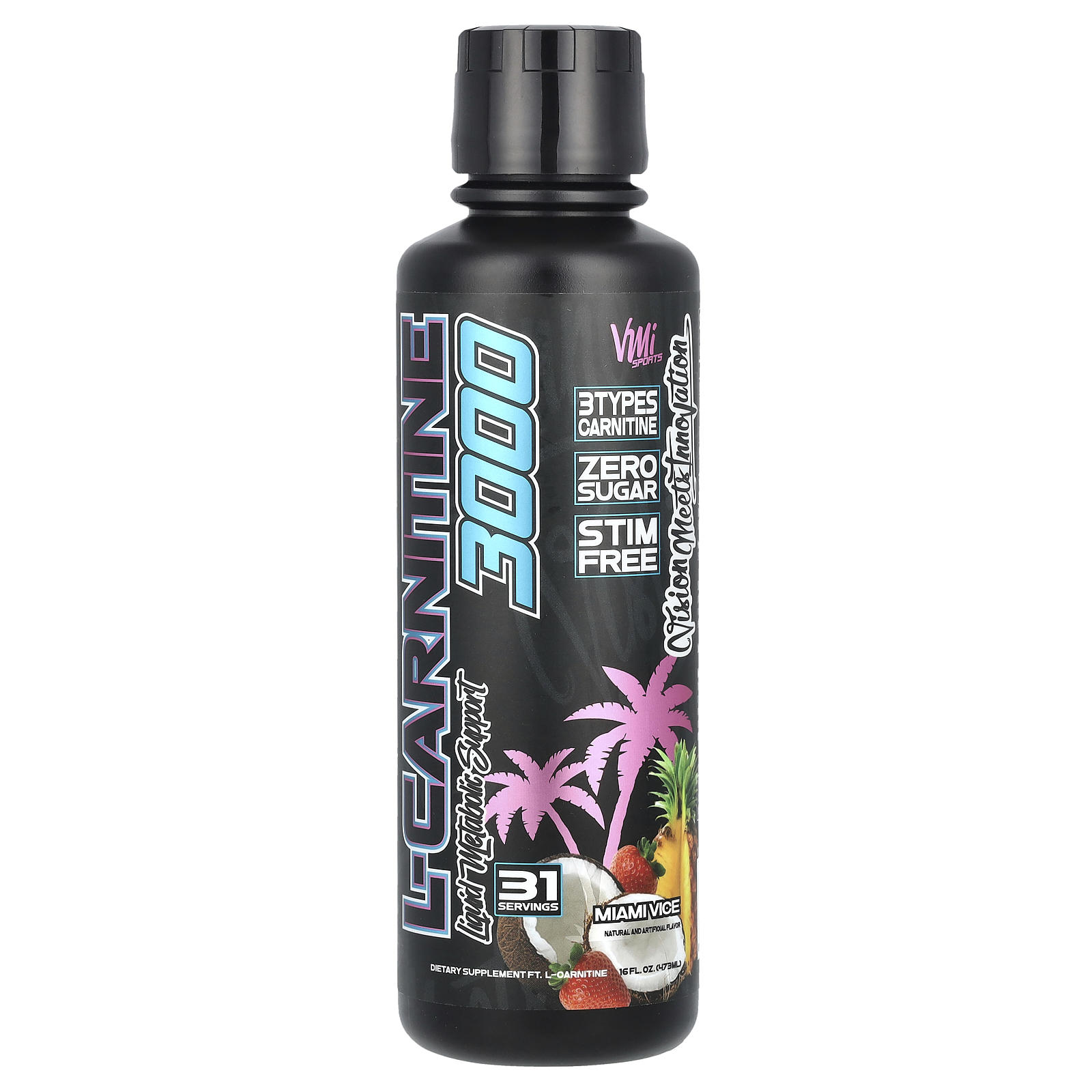 atp science acetyl l carnitine L-Carnitine 3000, Miami Vice, 16 fl oz (473 ml)