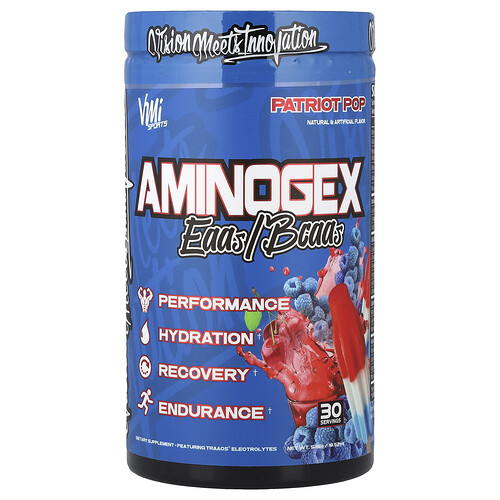Vmi Sports Aminogex, EAAs/BCAAs, Patriot Pop, 18.52 oz (525 g)