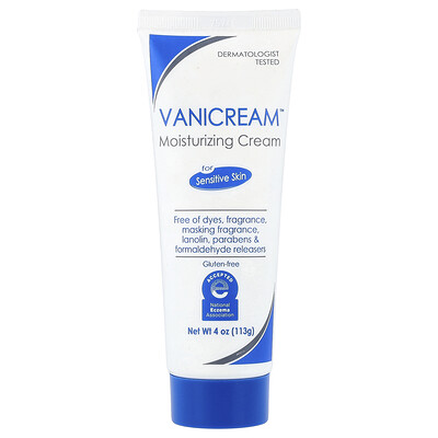 Product Image for Vanicream, Moisturizing Cream, For Sensitive Skin, Fragrance Free, 4 oz (113 g)