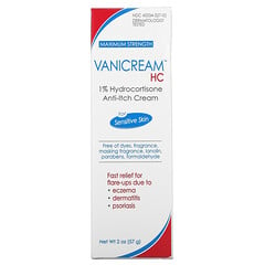 Vanicream, HC 1% Hydrocortisone Anti-Itch Cream, Maximum Strength, For ...