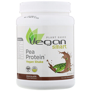 VeganSmart, Batido de proteína de arveja vegana, chocolate, 585 g (20,6 oz)