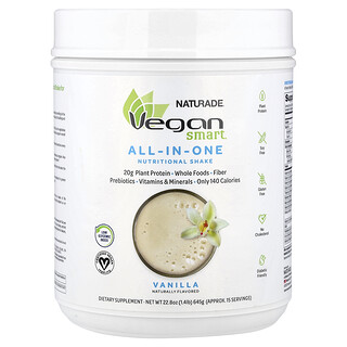 VeganSmart, Ravitseva all-in-one-pirtelö, vanilja, 645 g