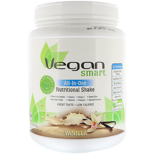 Отзывы о Веган Смарт, All-In-One Nutritional Shake, Vanilla, 1.42 lbs (645 g)