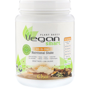 Отзывы о Веган Смарт, All-In-One Nutritional Shake, Chai, 22.8 oz (645 g)