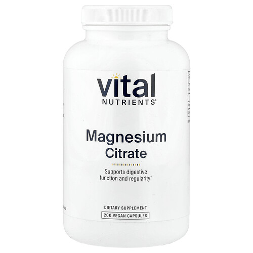 Vital Nutrients, Magnesium Citrate, 200 Vegan Capsules (150 mg per Capsule)