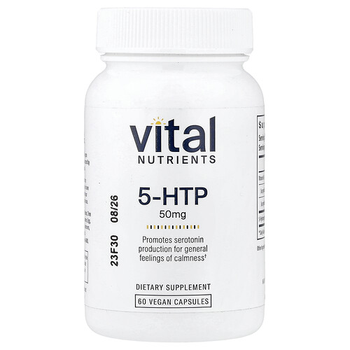 Vital Nutrients, 5-HTP, 50 mg, 60 vegane Kapseln