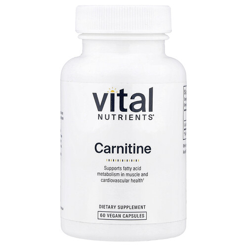 Vital Nutrients, Carnitin, 60 vegane Kapseln (500 mg pro Kapsel)