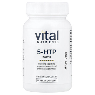 Vital Nutrients, 5-HTP，100 毫克，60 粒全素胶囊