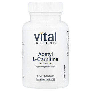 Vital Nutrients, Acetyl L-Carnitine, 60 Vegan Capsules (500 mg per Capsule)