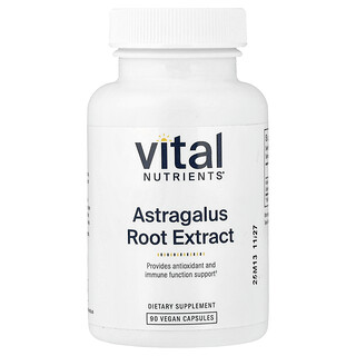 Vital Nutrients, Extract de rădăcină de astragalus, 600 mg, 90 capsule vegane (300 mg per capsulă)