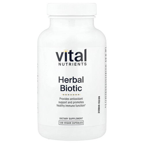 Vital Nutrients, Herbal Biotic, 120 vegane Kapseln