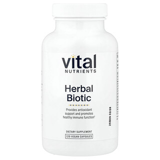 Vital Nutrients, Herbal Biotic, 120 vegánskych kapsúl